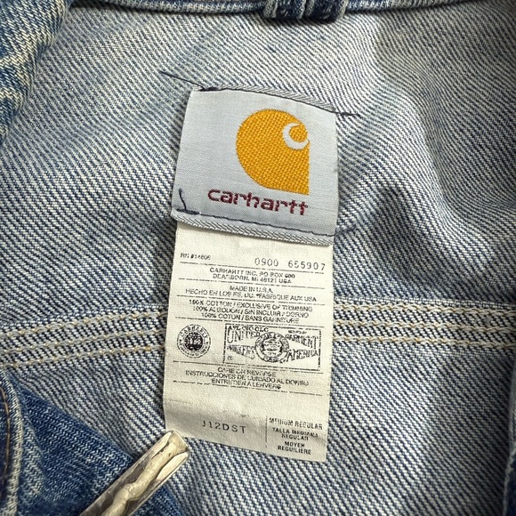 Vtg Carhartt Boxy Denim Jacket - Picture 4 of 6